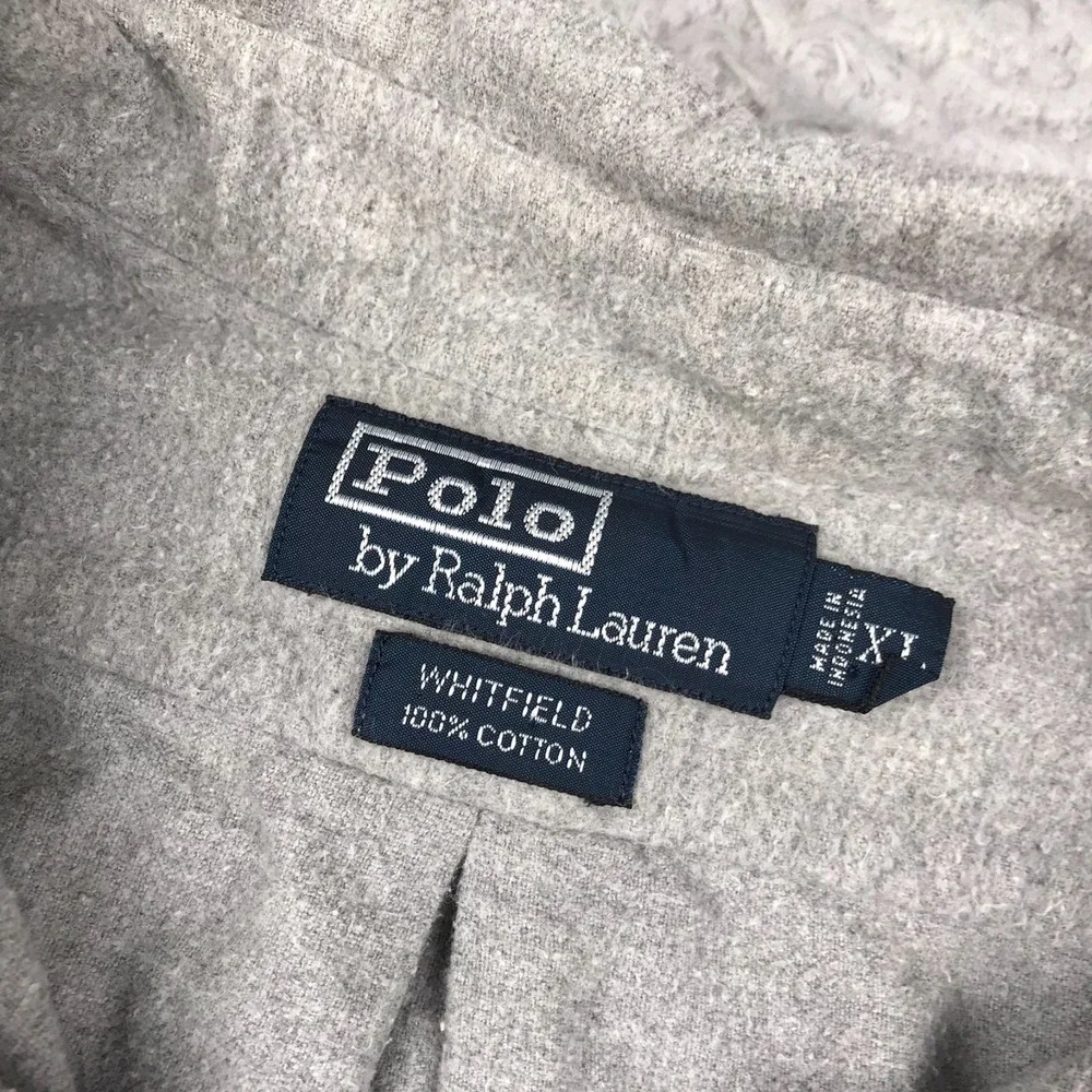 Polo Ralph Lauren Whitfield Shirt Mens XL Gray Lightweight Flannel LS Pockets